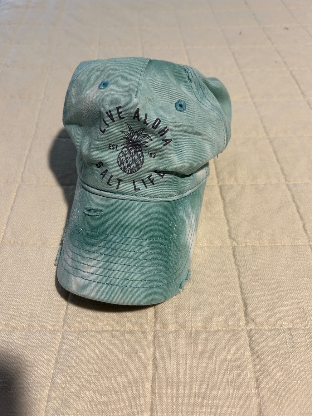 Salt Life Kids Teal 'Live Aloha' Pineapple Baseball Cap